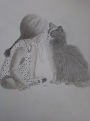  Děvče s kočkou 