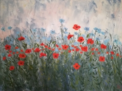 Červené květiny - 1196 