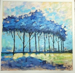 Krajina s modrými stromy - 1196 