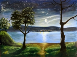 Noční jezero - 1226 