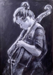 Dievca s violoncelom - 1261 